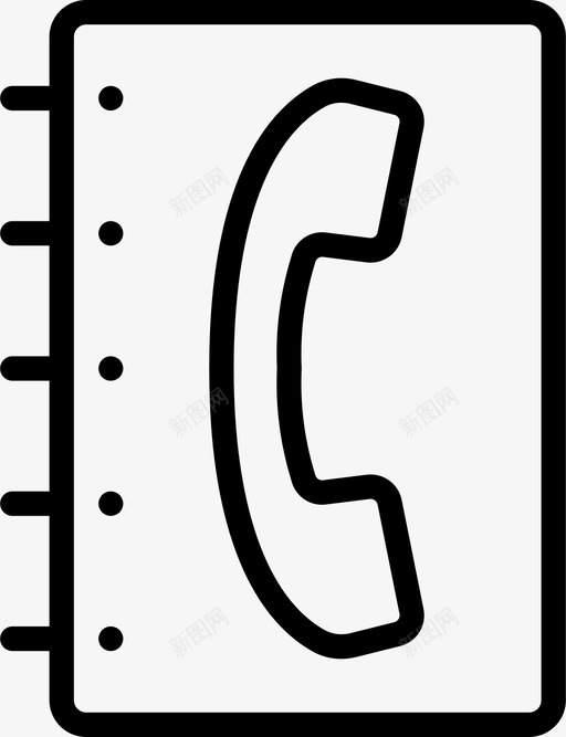 电话簿联系方式信息图标svg_新图网 https://ixintu.com 信息 电话簿 联系方式
