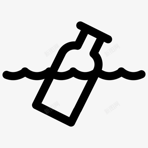 信在瓶信息大纲图标svg_新图网 https://ixintu.com 信在瓶 信息 大纲 海洋 海洋生命