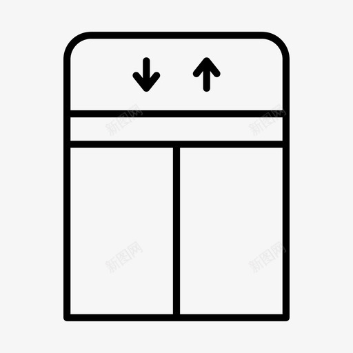 电梯箭头向下图标svg_新图网 https://ixintu.com 上行 向下 电梯 箭头 酒店