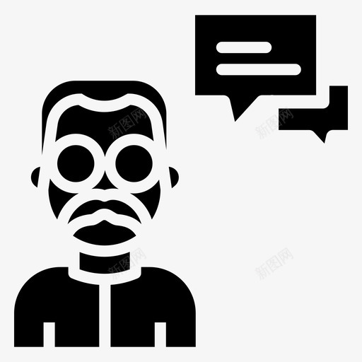 用户聊天评论男性图标svg_新图网 https://ixintu.com 个人资料 用户 用户聊天 男性 评论