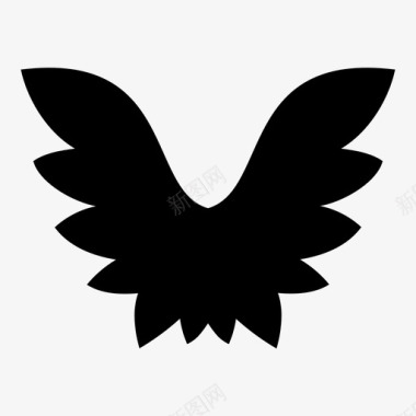 翼缘翅图标图标
