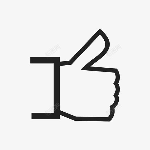 手人像图标svg_新图网 https://ixintu.com 人 像 大拇指 手
