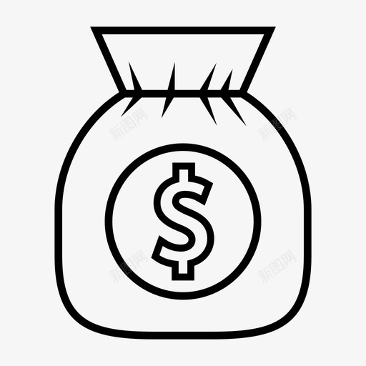 钱袋富人财富图标svg_新图网 https://ixintu.com 富人 管理 经济 财富 金融 钱袋