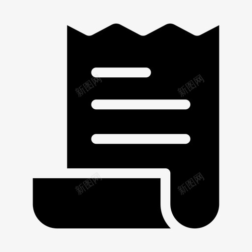 发票帐单收据图标svg_新图网 https://ixintu.com 发票 帐单 收据