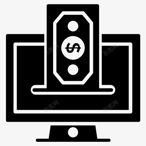 在线支付现金支付电子商务图标svg_新图网 https://ixintu.com 在线支付 现金支付 电子商务 电子支付 购物和商业字形图标