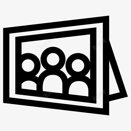 家庭肖像孩子相框图标svg_新图网 https://ixintu.com 孩子 家庭肖像 微型 照片 相框