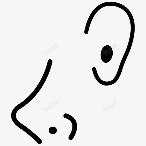 眼耳鼻svg_新图网 https://ixintu.com 眼耳鼻