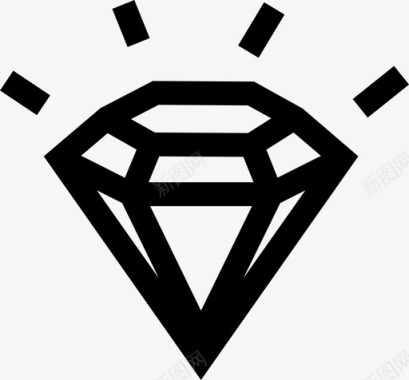 钻石闪光珠宝图标图标
