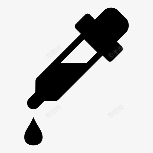 滴管水血图标svg_新图网 https://ixintu.com 医疗 水 滴管 血 颜色采集器