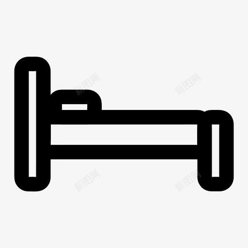 床卧室家具图标svg_新图网 https://ixintu.com 休息 卧室 家具 床 所有尺寸的基本图标 睡眠