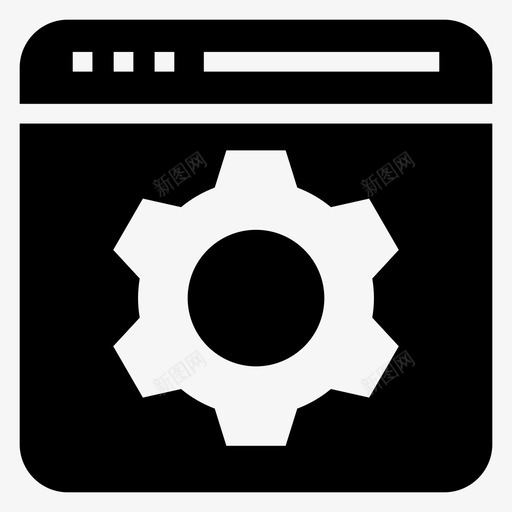 网页设置互联网选项图标svg_新图网 https://ixintu.com 互联网 窗口 窗口和应用程序 网页 网页设置 选项