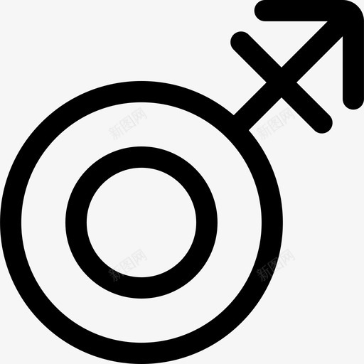 雌雄同体形状性别图标svg_新图网 https://ixintu.com 形状 性别 雌雄同体