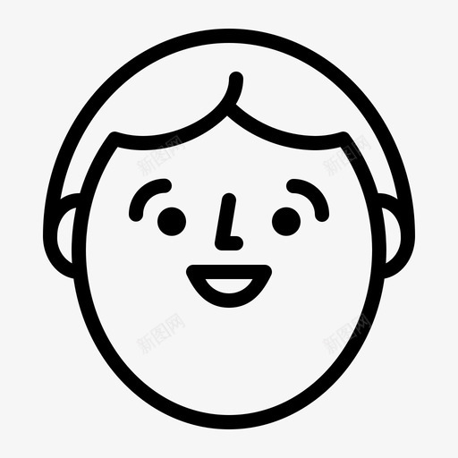 脸化身男孩侧面图标svg_新图网 https://ixintu.com 侧面 微笑 男孩 脸化身