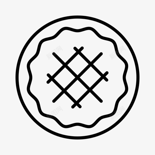 馅饼面包房蛋糕图标svg_新图网 https://ixintu.com 甜点 糖果 蛋糕 面包房 食物 馅饼
