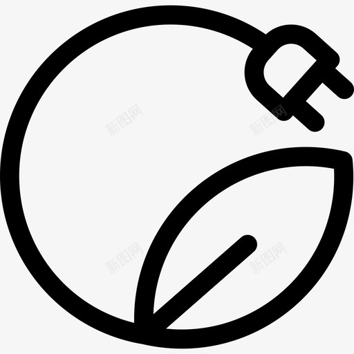 生态能源生态包线性图标svg_新图网 https://ixintu.com 生态包 生态能源 线性