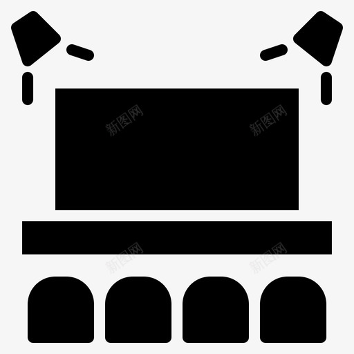 舞台电影院娱乐图标svg_新图网 https://ixintu.com 剧院 娱乐 电影院 舞台