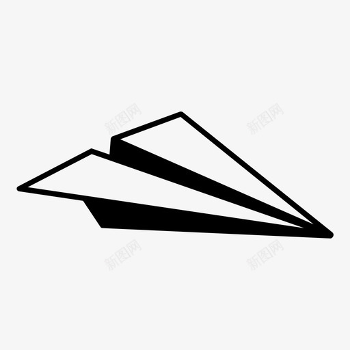 送飞机折纸图标svg_新图网 https://ixintu.com 折纸 纸 纸计划 送 飞机