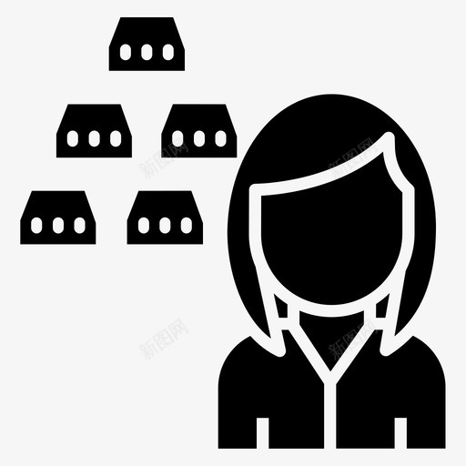 黄金商业女性图标svg_新图网 https://ixintu.com 个人资料 商业 女性 投资 用户 金条 金锭 黄金