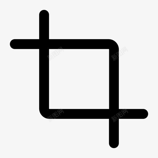 裁剪剪切工具图标svg_新图网 https://ixintu.com 剪切 基本用户界面 裁剪 设计工具