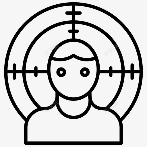 目标受众直接营销市场细分图标svg_新图网 https://ixintu.com 市场细分 目标受众 目标市场 目标广告 直接营销 网络和搜索引擎优化线图标