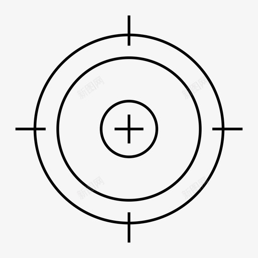 目标十字线焦点图标svg_新图网 https://ixintu.com 十字线 对象 广告和媒体材料设计图标 焦点 目标