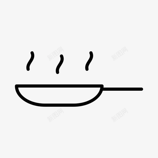 煎锅烹饪厨房图标svg_新图网 https://ixintu.com 厨房 厨房食物 烹饪 煎锅