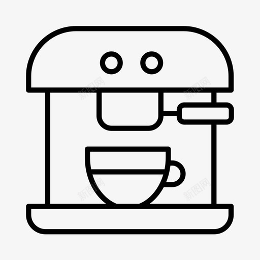 咖啡机电器电子产品图标svg_新图网 https://ixintu.com 厨房 咖啡机 浓缩咖啡机 电器 电子产品