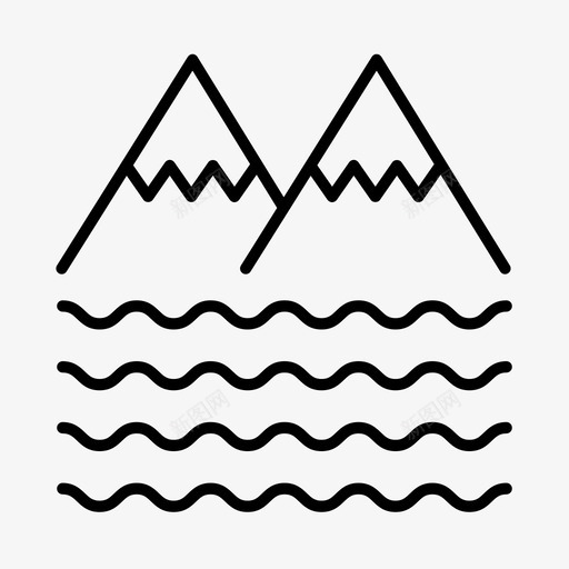 钓鱼点冒险爱好图标svg_新图网 https://ixintu.com 冒险 山脉 海洋生物 爱好 钓鱼点