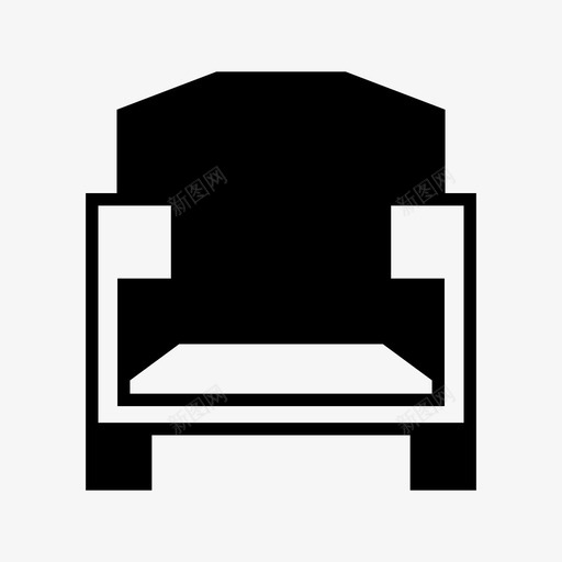 沙发椅子休息室图标svg_新图网 https://ixintu.com 休息室 半沙发 座椅 椅子 沙发