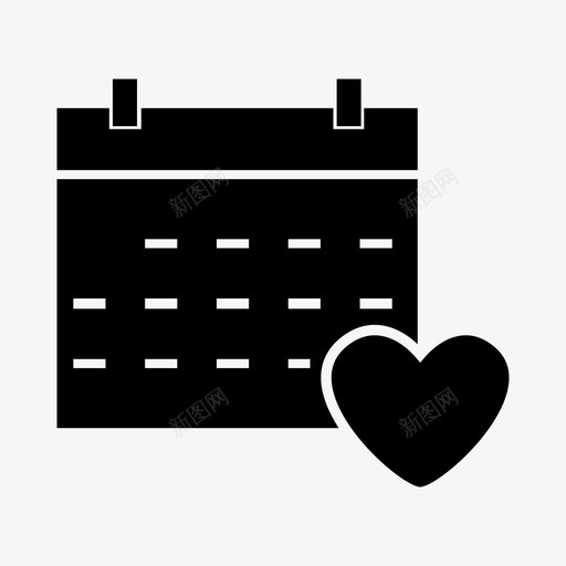 婚礼日日历日程表图标svg_新图网 https://ixintu.com 婚礼日 日历 日程表
