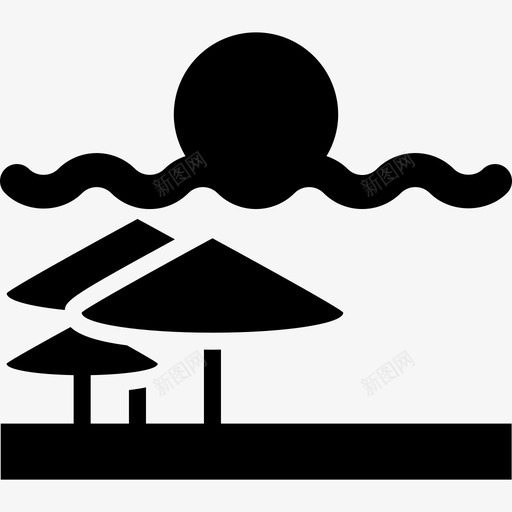 海景海滩图标svg_新图网 https://ixintu.com 海景 海滩