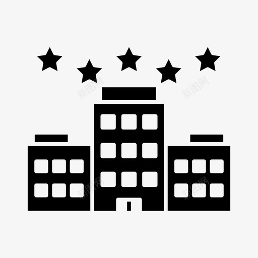 五星级酒店豪华图标svg_新图网 https://ixintu.com 五星级酒店 豪华