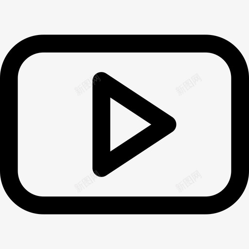 Youtube徽标社交网站线性图标svg_新图网 https://ixintu.com Youtube徽标 社交网站 线性