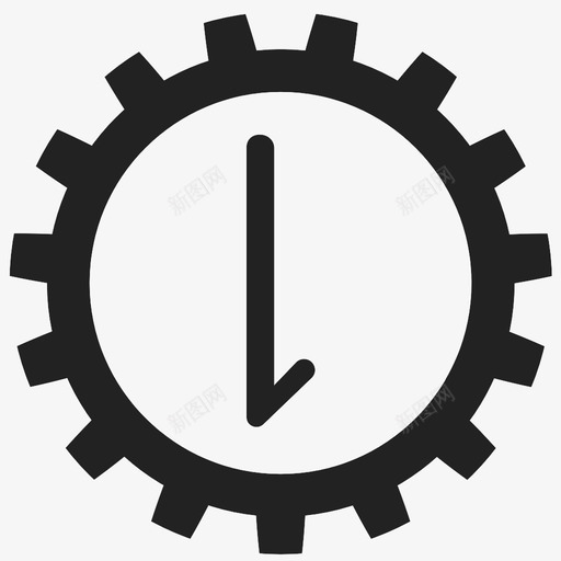 带箭头的齿轮向下机构图标svg_新图网 https://ixintu.com 向下 带箭头的齿轮 机构