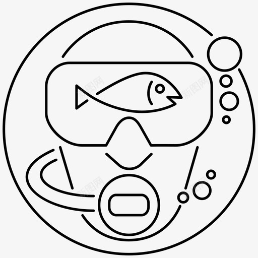 潜水潜水艇水下图标svg_新图网 https://ixintu.com 水上运动 水下 潜水 潜水艇