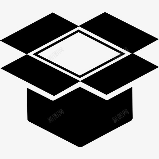 盒子打开的包装图标svg_新图网 https://ixintu.com 产品 包装 打开的 界面 盒子