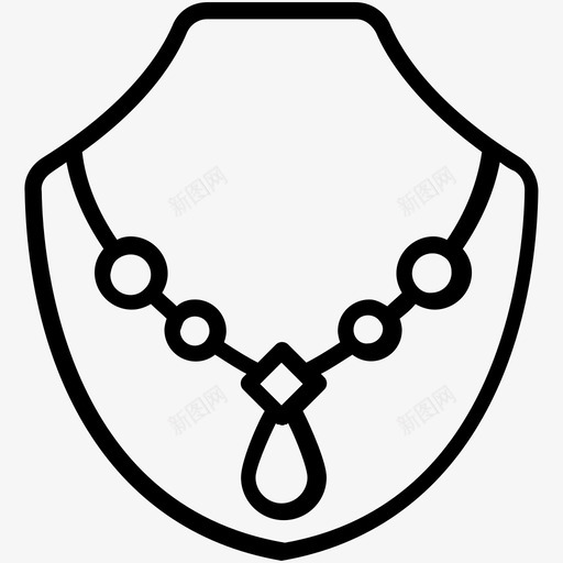 项链花环吊坠图标svg_新图网 https://ixintu.com 吊坠 巴基斯坦文化和地标概述图标 花环 项链