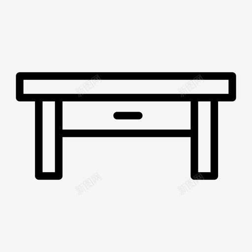 桌子家办公室图标svg_新图网 https://ixintu.com 办公室 家 桌子 桌子学校