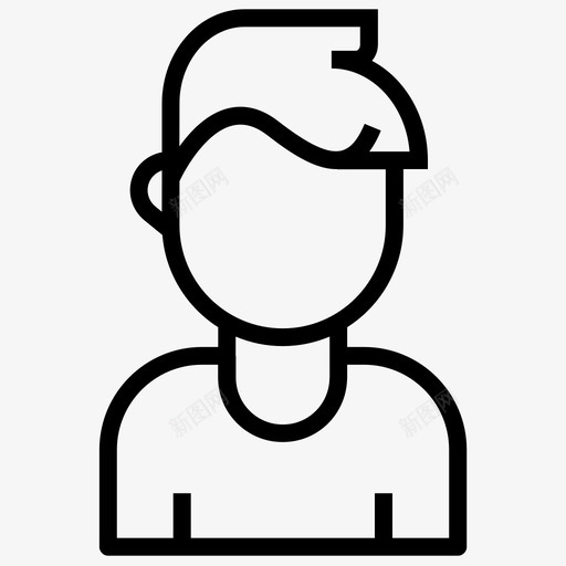 头像男性个人资料图标svg_新图网 https://ixintu.com 个人资料 头像 用户 男性