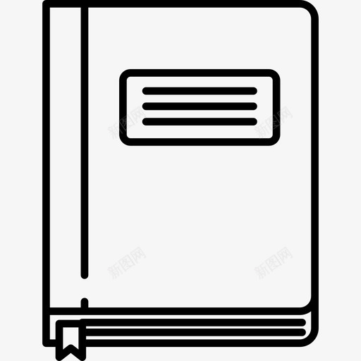 带书签的笔记本教育图书馆图标svg_新图网 https://ixintu.com 图书馆 带书签的笔记本 教育