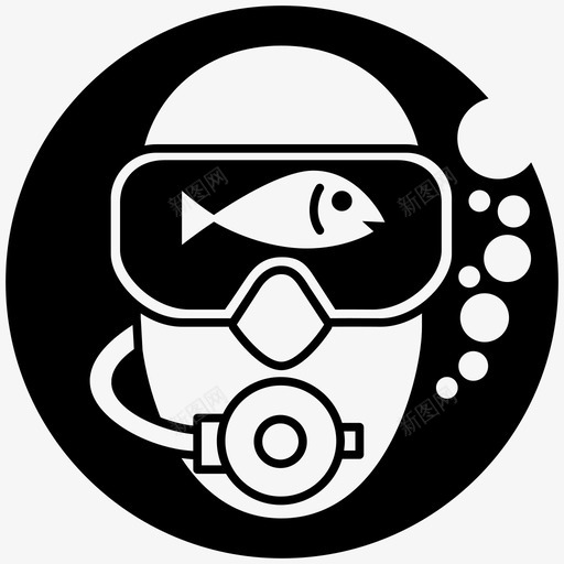 潜水潜水艇水下图标svg_新图网 https://ixintu.com 水上运动 水下 潜水 潜水艇