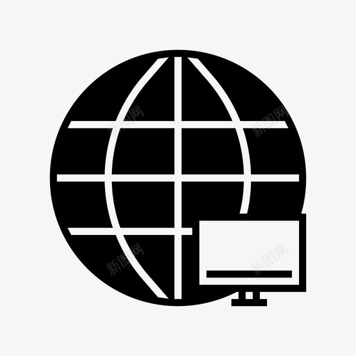 连接世界计算机互联网图标svg_新图网 https://ixintu.com 互联网 网络 计算机 连接世界