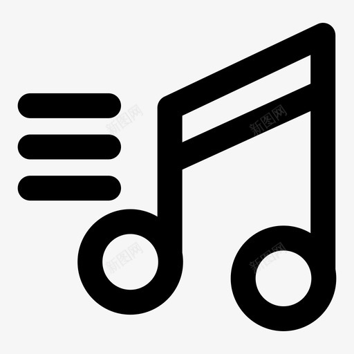 音符音乐播放器颤音图标svg_新图网 https://ixintu.com 歌曲 音乐播放器 音符 颤音