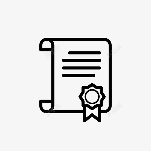 证书学位文凭图标svg_新图网 https://ixintu.com 学位 学校 文凭 证书 证明