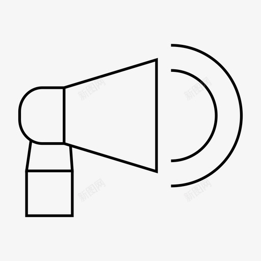 扩音器公告广播图标svg_新图网 https://ixintu.com 公告 广告和媒体材料设计图标 广播 扩音器 通知