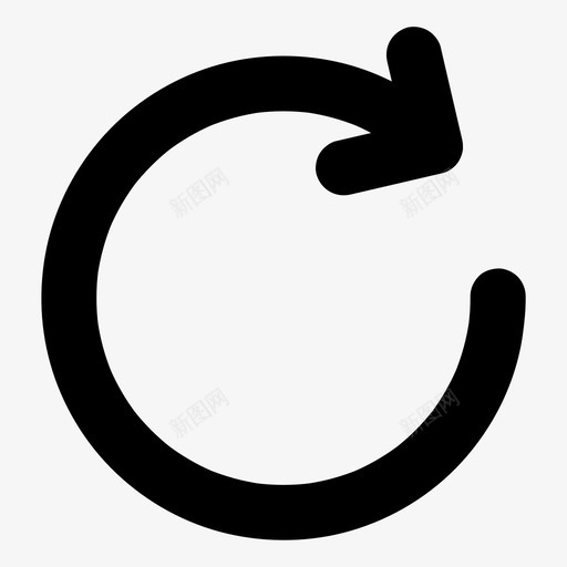 重新加载箭头顺时针图标svg_新图网 https://ixintu.com 刷新 基本图标所有尺寸 箭头 重播 重新加载 顺时针