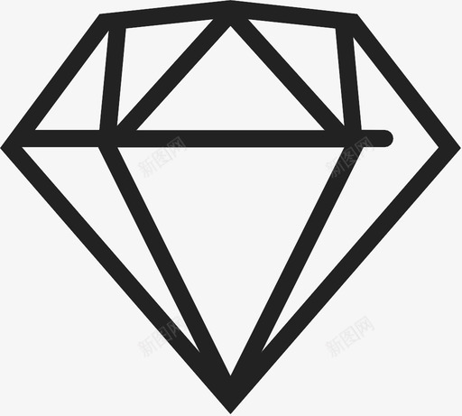 素描辉煌水晶图标svg_新图网 https://ixintu.com 完美 水晶 素描 线图标 辉煌