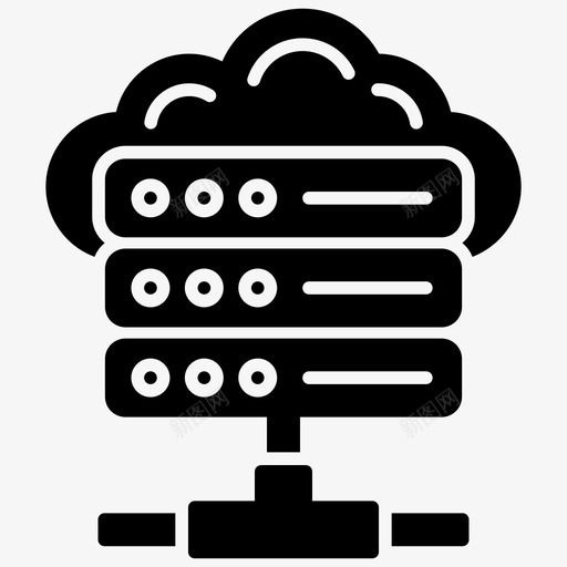 云数据库云计算数据中心图标svg_新图网 https://ixintu.com web和seo字形图标 云数据库 云计算 去中心化云 数据中心
