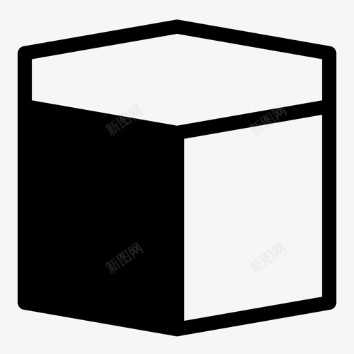 棱柱体六角形几何体图标svg_新图网 https://ixintu.com 六角形 几何体 实心 形状 棱柱体 规则
