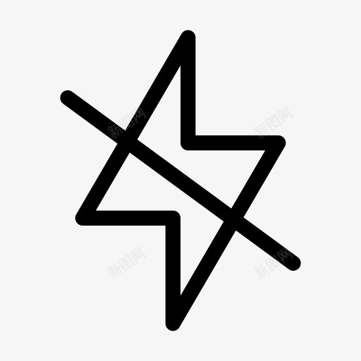 关闭闪光灯相机灯光图标svg_新图网 https://ixintu.com 18062018 关闭闪光灯 灯光 相机 雷电